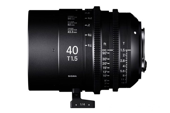 Sigma Cine 40mm T1.5 FF Prime lens
